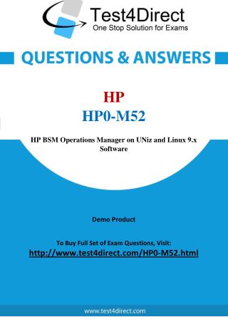 HP HP0-M52 Exam Questions