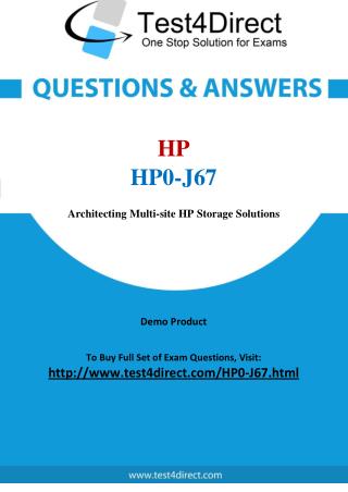 HP HP0-J67 Exam Questions