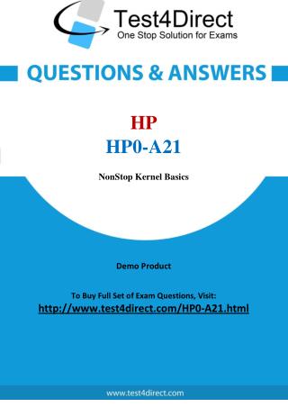 HP0-A21 HP Exam - Updated Questions