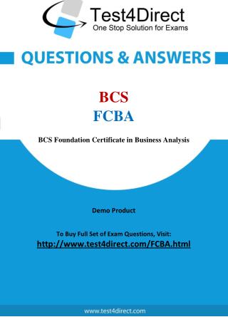 BCS FCBA Test Questions