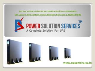 Leading Online UPS Rent in Delhi NCR Call at 8800344800