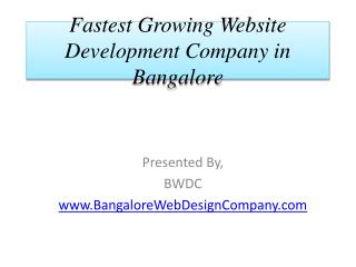 Fastest Growing Website Development Company in Bangalore