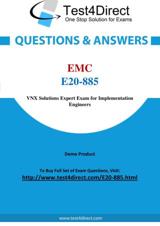 EMC E20-885 Exam Questions