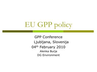 EU GPP policy