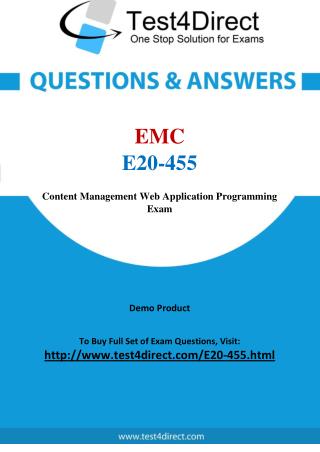 EMC E20-455 Test - Updated Demo