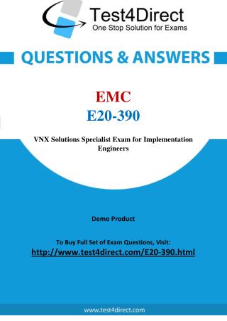 E20-390 EMC Exam - Updated Questions