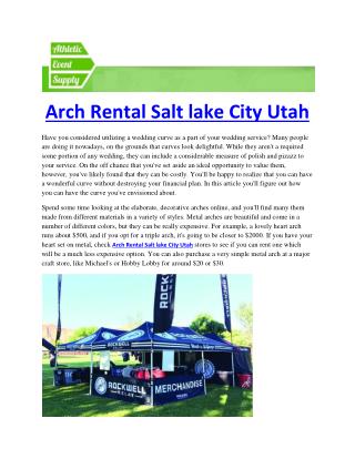 Inflatable Arch Rental Salt lake City Utah