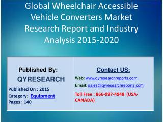 Global Wheelchair Accessible Vehicle Converters Market 2015 Industry Forecasts, Analysis, Applications, Research, Study,