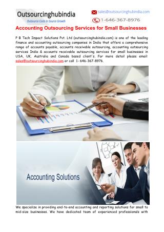 Accounting Outsourcing Services India for Small Businesses