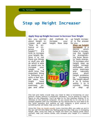 Step Up Height Increaser - Ultimate Height Increasing Formula