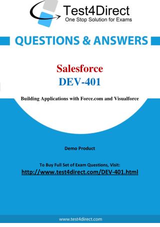 Salesforce DEV-401 Exam Questions