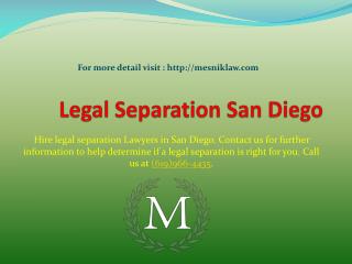 legal separation San Diego