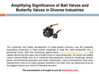 Amplifying Significance of Ball Valves and Butterfly Valves in Diverse Industries