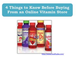 4 Things to Know Before Buying From an Online Vitamin Store