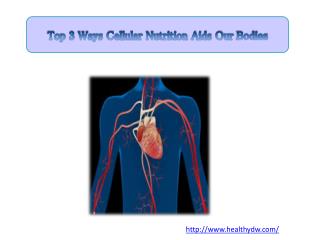 Top 3 Ways Cellular Nutrition Aids Our Bodies