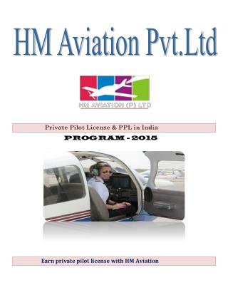 Earn private pilot license with HM Aviation