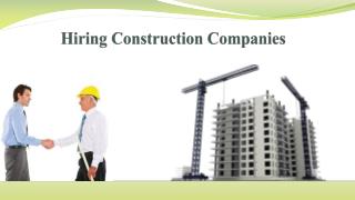 Hiring Construction Companies