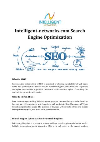 Intelligent-networks.com Search Engine Optimization