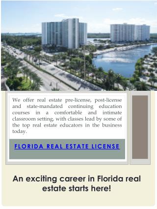 Florida real estate license Online Presentations Channel