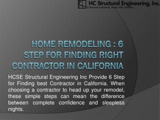 Home Remodeling : 5 Step for Finding Right Contractor in California