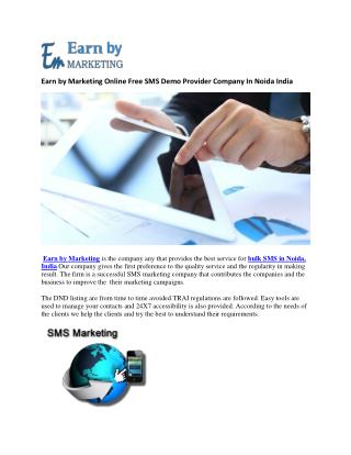 Sms Marketing Company (9899756694) at lowest Price Noida India-EarnbyMarketing.COM