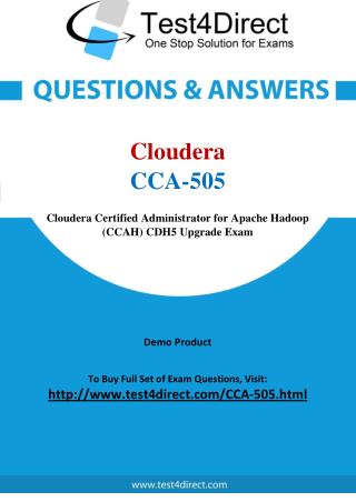 Cloudera CCA-505 Exam Questions