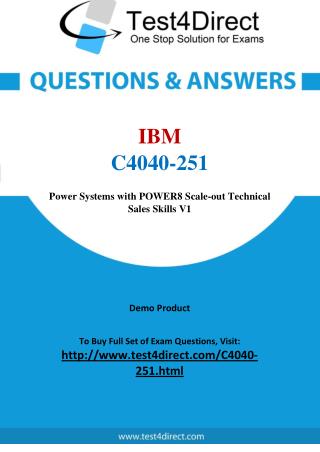 IBM C4040-251 Test - Updated Demo