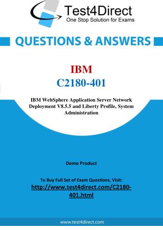 IBM C2180-401 Digital Experience Real Exam Questions