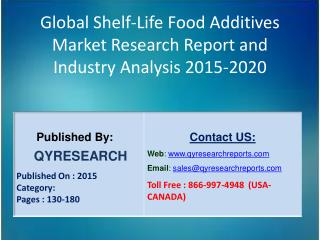 Global Shelf-Life Food Additives Market 2015 Industry Growth, Outlook, Insights, Shares, Analysis, Study, Research and D