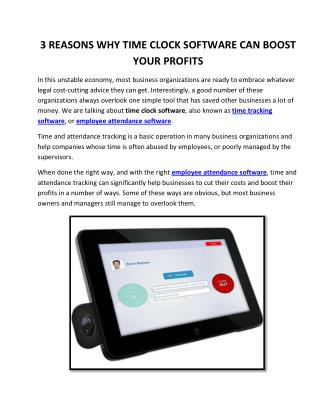 3 Reasons Why Time Clock Software Can Boost Your Profits