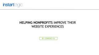 Helping Non-Profits Improve Their Website Experiences