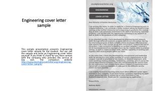 Engineering cover letter sample