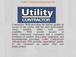 Utilities Contractor, Commercial Plumbing, Water Heater and Faucet Repairs Albuquerque NM