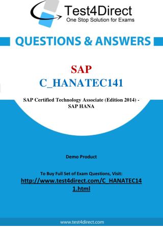 SAP C_HANATEC141 Test - Updated Demo