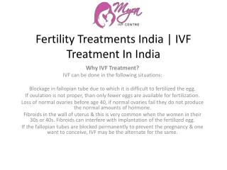 Fertility Treatments India IVF Treatment In India