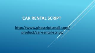 Car Rental Script