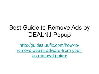How to Remove Dealnj Adware From Your PC