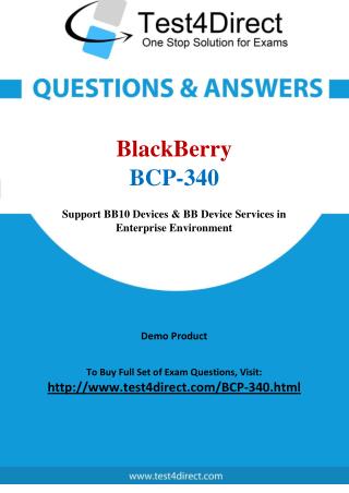 BlackBerry BCP-340 Test - Updated Demo