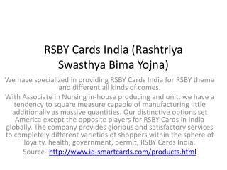 Rsby cards India