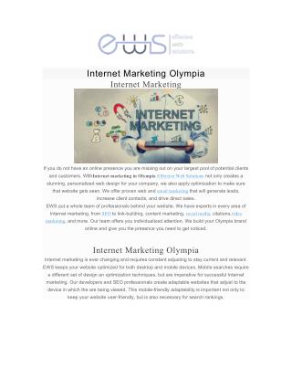 Internet Marketing Olympia