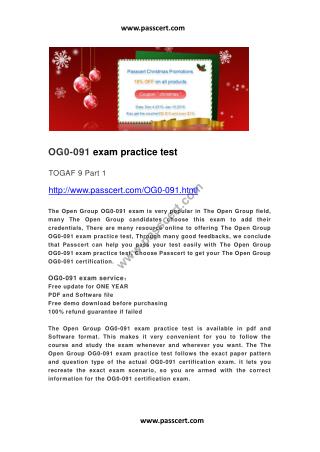 TOGAF OG0-091 exam practice test