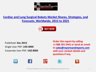 Cardiac and Lung Surgical Robots Market Scenario and Growth Prospects 2021