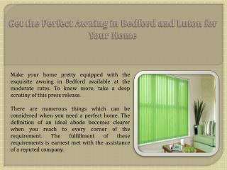 Get the perfect awning in Bedford and Luton for your home