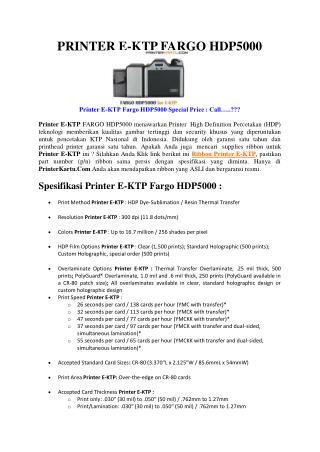 Printer E-KTP FARGO HDP5000