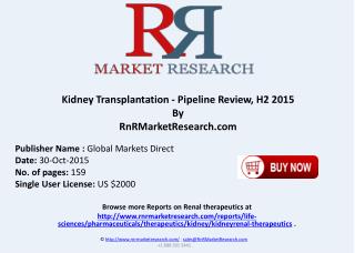 Kidney Transplantation Pipeline Review H2 2015