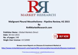 Malignant Pleural Mesothelioma Pipeline Review H2 2015