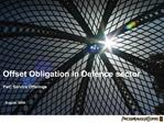 Offset Obligation in Defence sector PwC Service Offerings