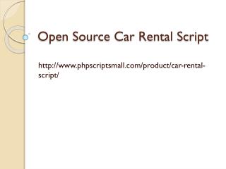 Open Source Car Rental Script