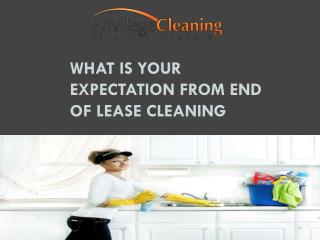 What is Your Expectation From End of Lease Cleaning