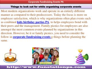 Kids Birthdays Parties, Corporate Fund raising Events, Craft fairs, Go carts, Miniature Golf, Raceway, Speedway, Laser T